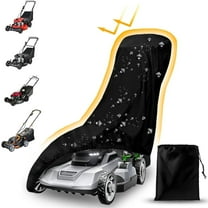  Triani Outdoors Lawn Mower Cover Heavy Duty Oxford Cloth Push Mower Cover With Drawstring Storage Bag Lawnmower Cover UV Protection Universal Fit Push Lawn Mower(191 x 50 x 100cm)