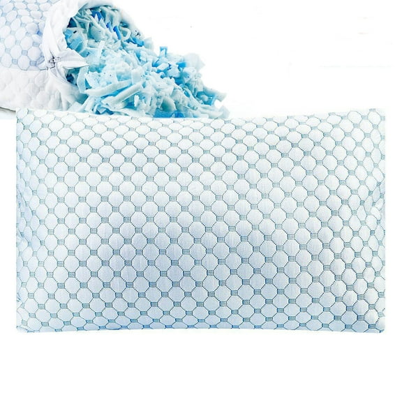 Cooling Bed Pillows, Adjustable Queen Size Gel Shredded Pillows for Sleeping