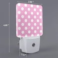 thumbnail image 3 of KLL Pink And White Polka Dot for Night Lights,Auto Sensor Night Lamp Plug in Night Light with Dusk-to-Dawn Light Sensor LED Nightlightfor Adults & Kids Room/Bedroom/Hallway, 3 of 7