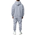 thumbnail image 4 of HAJWOH Sweatsuits for Mens Full Zip Drawstring Casual Hooded and sweatpants with Pockets Running Jogging Sport Comfort Suit, 4 of 5