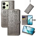 thumbnail image 1 of For Xiaomi Redmi Note 14 4G (163.25x76.55x8.16mm) Leather Wallet Case Flip Phone Cover with Cute Cat, 1 of 5