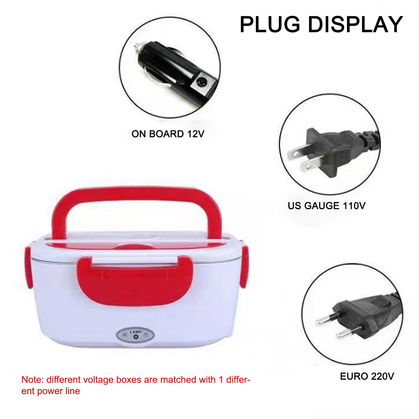 1pc Electric Lunch Box Food Heater, Portable Heating Lunch Box For Cars And  Homes, Stainless Steel Container Fork And Spoon And Portable Bag, Car  Accessories, Travel Essentials, Fishing Food Box Portable Lunch