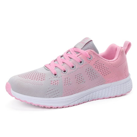 Walking Shoes for Women Casual Lace Up Lightweight Tennis Running Shoes ...