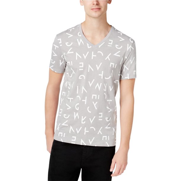 Camiseta básica Armani con letras para hombre color gris pequeña