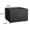 thumbnail image 7 of Mobile File Cabinets Copier Cabinet with 4 universal wheels，BLACK 2 door steel copier stand mobile pedestal file Printer Stand Office furniture, 7 of 7