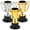 Assorted Color, variant on WRISTBIQUE Plastic Attendance Trophy Award Set of 3 - School and Office Recognition Prizes for Students and Employees