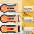 thumbnail image 4 of Razor Blade Scraper Tool, 2 Pack Razor Scraper Set with Extra 80Pcs Razor Blades -30Pcs Metal and 50Pcs Plastic Blades, Cleaning Scraper Tool, Cooktop, Paint, Glass Scraper, 4 of 5