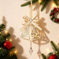 thumbnail image 6 of Dalxymotic Christmas Metal Hanging Ornament, Golden Hanging Decor with Bow, Xmas Tree Decoration, Hollow Metal Ornament, Christmas Ornament Decoration for Home, Tree, Mantel, 6 of 7