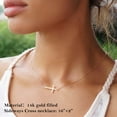 thumbnail image 5 of TINGN Cross Pendant Necklaces for Women 14k Gold Plated 18 Inch, 5 of 5