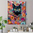 thumbnail image 4 of Cute Black Cat Abstract Art Canvas Print, Wall Decor for Living Room Bedroom Office Hallway Apartment, 4 of 8