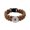Light Brown, variant on Snap Jewelry Paracord Bracelet with 1 Snap Holder in Rainbow Color, Youth Small 7 Inch Size