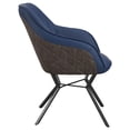 thumbnail image 2 of Miekor Furniture Blue and Gunmetal Upholstered Dining Chairs (Set of 2) W5U617, 2 of 9