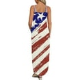 thumbnail image 3 of Wycnly Womens Dresses for 4th of July Plus Size Keyhole Pocket Independence Day Tank Long Dresses Sleeveless Halter USA Flag Print Maxi 2024 Summer Casual Dress Beige l, 3 of 5