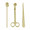 Brass-colored, variant on PLERISE Black Candle Care Kit, 3 Piece Stainless Steel Candle Accessory Set with Wick Trimmer, Candle Snuffer and Candle Hook for Everyday Candle Maintenance