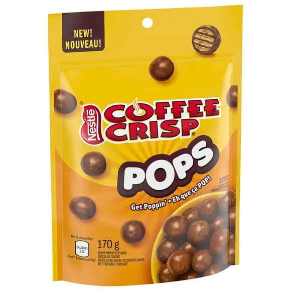 COFFEE CRISP POPS, collations au chocolat, sac de 170 g E-COFFEE CRISP CFF CRS PS (12X170G)