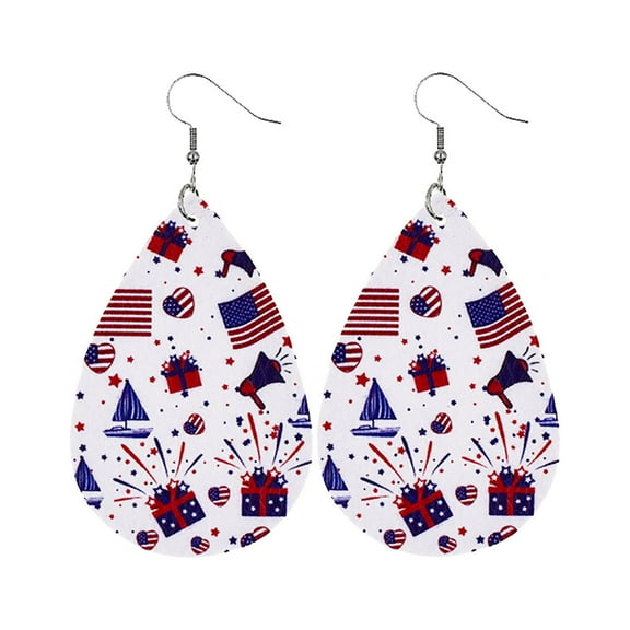 Zatoumnr Fashion Independence Day Earring Women Earrings Jewelry Accessories Gifts Patriotic Earrings 4th of July Earrings for Women
