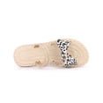 thumbnail image 4 of BLISSFUL STEP Women's Plaid Cross Strap Slip On Flat Sandals Black White (Size 8.5), 4 of 5