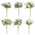 thumbnail image 5 of JHGoosa Home Desktop Decoration Simulation Rose Bouquet Wedding Road Arrangement Flowers 5 Forks Happy Roses(Clearance), 5 of 6