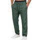 thumbnail image 2 of Ceisia Men's Solid Color Cotton Linen Casual Pants Loose Straight Leg Drawstring Trousers for Summer Green S Gifts, 2 of 4