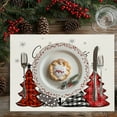 thumbnail image 6 of Uutvery Christmas Polyester Linen Placemats with Heat Insulated Dirt Resistant for Christmas Party Kitchen Dining Room Decor, Holiday Home Decoration, 6 of 6