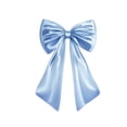 thumbnail image 2 of Blue Bow Decor, 40 x 24 Inches Large Big Blue Bow Party Decorations for Backdrop Birthday Wedding Bride, Huge Satin Ribbon Tie Hanging Wall Decor, 2 of 8