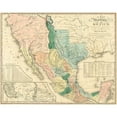 thumbnail image 3 of Tanner, Henry Schenck 14x12 Black Modern Framed Museum Art Print Titled - A map of the United States of Mexico : as organized and defined by the several acts of the Congress, 3 of 5