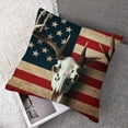 thumbnail image 7 of nygtbtfer American Flag Pillow Deer Skull Throw Pillow Cover Leopard Print Decorative Pillow Cover Skeleton Deer Head Wildlife Hunting Cushion Cover White, 7 of 7