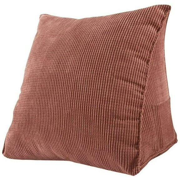 Triangle Reading Pillow Corduroy Wedge Back Cushion Positioning Support Pillows for Office Home Bed Sofa Chair
