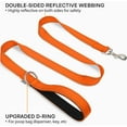 thumbnail image 2 of Double-Sided Reflective Dog Leash, 6 FT/5 FT/4 FT, Padded Handle Nylon Heavy Duty Leashes for Medium & Large Dogs Walking, Red, 2 of 6
