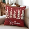 thumbnail image 4 of Welcome Christmas Snowflake Pine Tree Throw Pillow Covers Modern Square Cushion Covers 2 Pieces Fashion Pillow Cover for Indoor Home Bedroom, 4 of 7