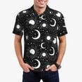 thumbnail image 5 of Wukai Crescent and Stars Men’s Polo Shirts,Quick-Dry Athletic Shirt,Classic Fit Shirts-, 5 of 8