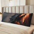 thumbnail image 2 of Balery Fiery Black Dragon Attack Funda Protectora para Almohada Corporal de Algodón Hipoalergénico con Cierre(55 x 21 pulgadas), Almohadas No Incluidas, 2 of 7