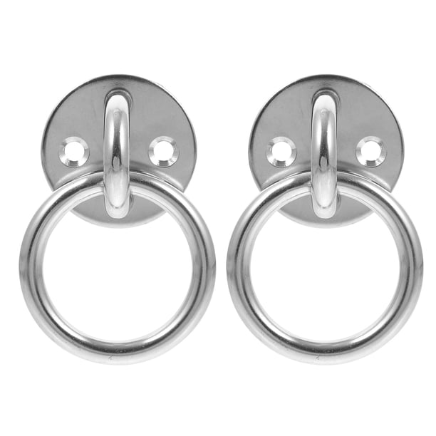 2 piezas de montaje en pared para techo, útil, resistente, redondo, con anillo de gancho para ojo
