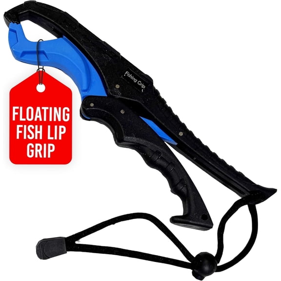 Rite Angler Floating Fish Lip Grip for Fishing - Ergonomic Handle, Spring-Loaded, Corrosion-Resistant Grabber Tool - Fishing Gripper, Saltwater Fish Clamp Grips