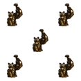 thumbnail image 1 of Cateissary Artesanía y estatuilla Resina natural ecológica y estatuilla de gato de la suerte Shui Borde natural Sin rebabas Café izquierdo Type2 NO2, 1 of 1