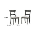 thumbnail image 3 of ACME Wallace 2 Pieces Dining Side Chair in Light Brown and Weathered Gray, 3 of 5