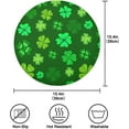 thumbnail image 2 of SKYSONIC St. Patrick's Day Lucky Clovers Round Placemats for Dining Table Non-Slip Heat-Resistant Polyester Table Mats Set of 6 Washable Table Mats for Kitchen Dining Table Decoration, 2 of 5