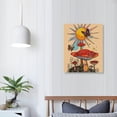 thumbnail image 4 of ONETECH Vintage Mushroom Sunshine Preppy Canvas Wall Art, Mushroom Poster Wall Art, Mushroom Painting Wall Decor for College Bedroom College Dorm Preppy Room Wall Decor, 4 of 5