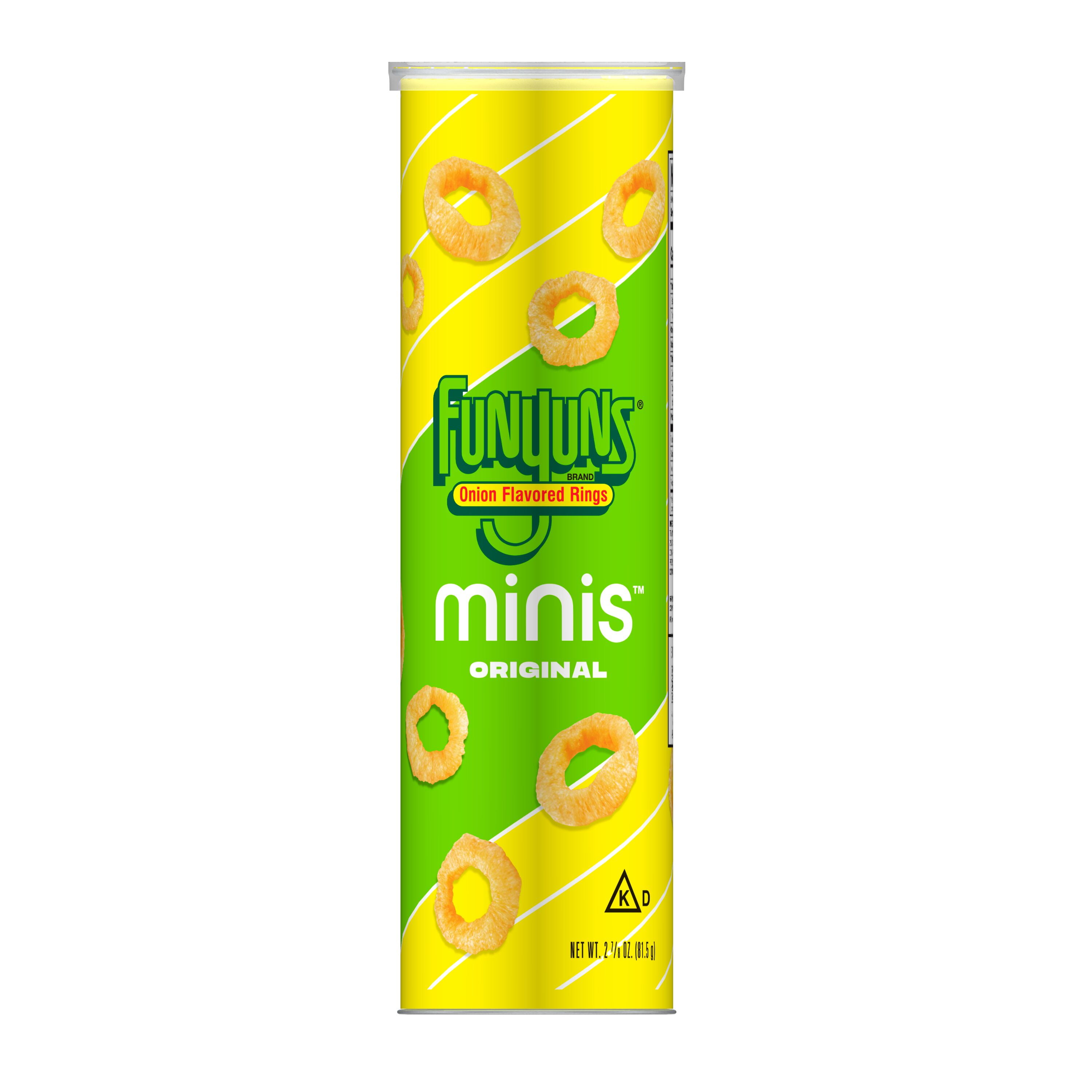 Funyuns Minis Onion Flavored Rings Original, 2.875 oz Canister