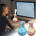 thumbnail image 1 of Humidificador de jarrón de porcelana azul y blanco - Mini humidificador de aire de sobremesa con aromaterapia, luces LED de colores, alimentación USB y funcionamiento silencioso, 1 of 7