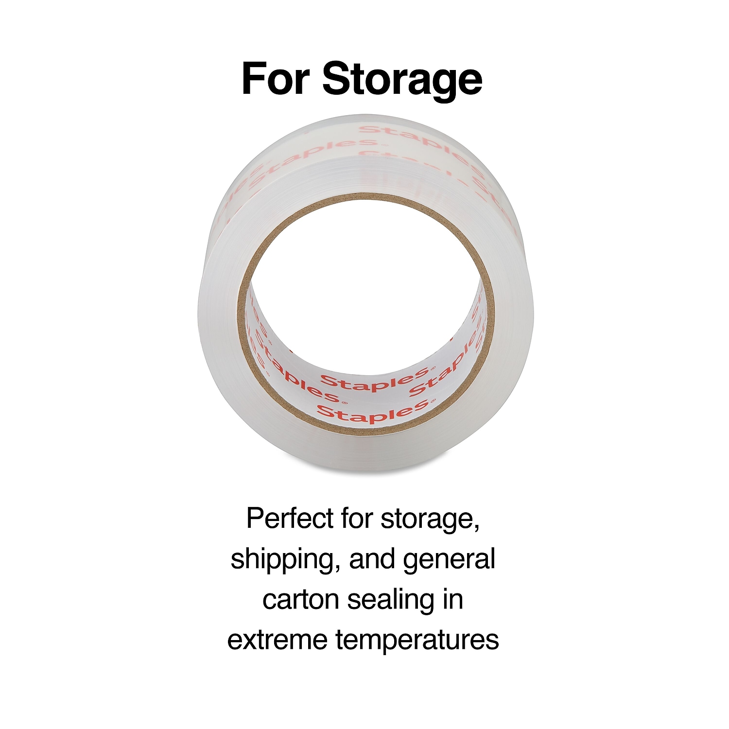 Staples Moving & Storage PKing Tape w/Dispenser 1.88" x 54.6 Yds Clr 4/RL 473975