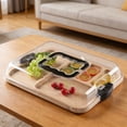thumbnail image 2 of Shoreew Wooden Bento Box with Lid & Handle Multi-Compartment Lunch Container for Snacks And Entertaining Portable Leak-Proof Charcuterie Board for Meal Prep, 2 of 7