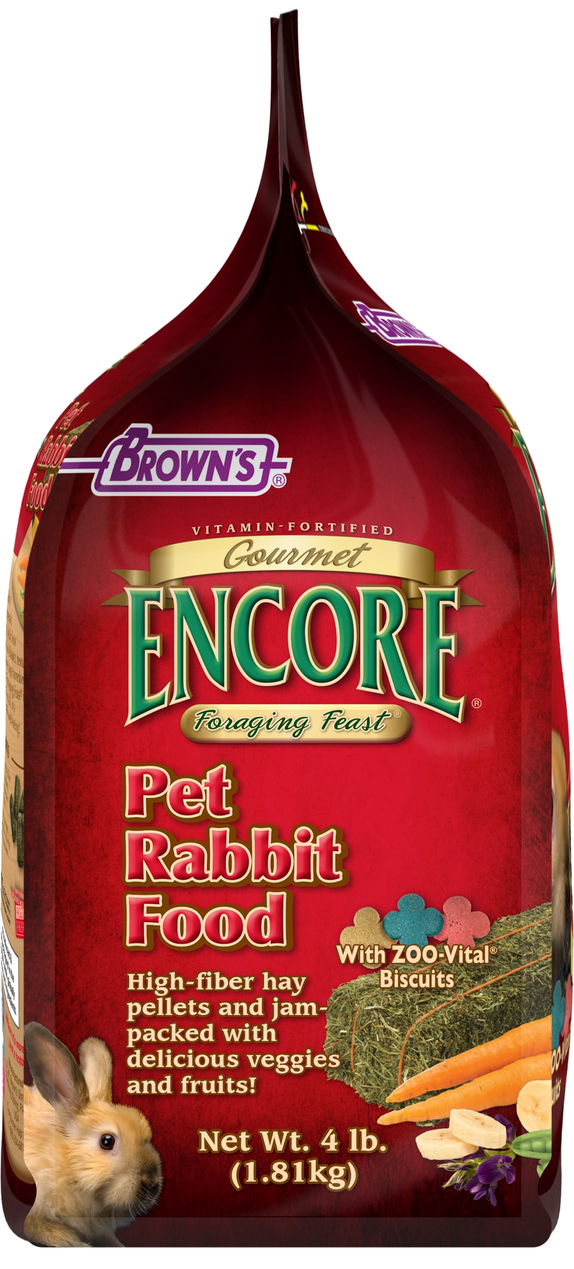 Encore Gourmet Foraging Feast Pet Rabbit Food, 4 lb.