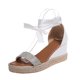 thumbnail image 2 of Zapatos planos de moda para mujer, sandalias informales de tacón de cuña hueca, zapatos de talla grande Wmkox8yii sa1153, 2 of 9