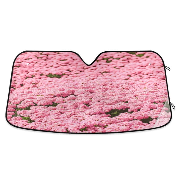 Oriental Cherry Bloom Everywhere Car Windshield Sun Shade Foldable Car Front Window Visor Heat and UV Protection 53x23.5