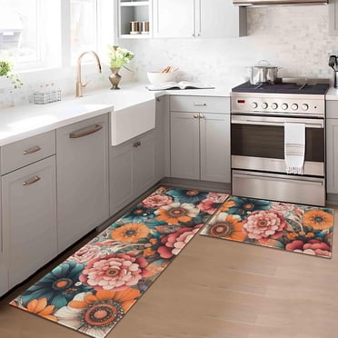 HSGLGNA Kitchen Mats Set Of 2 Anti-Fatigue Kitchen Mats For Home Office Decorati
