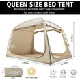 thumbnail image 5 of Bed Tent Bed Canopy Queen Size for Adult and Kids - Portable Sleeping Tents Indoor Dream Tents 70% Blackout with String Light 3 Doors Breathable Privacy Space Tents, 5 of 9