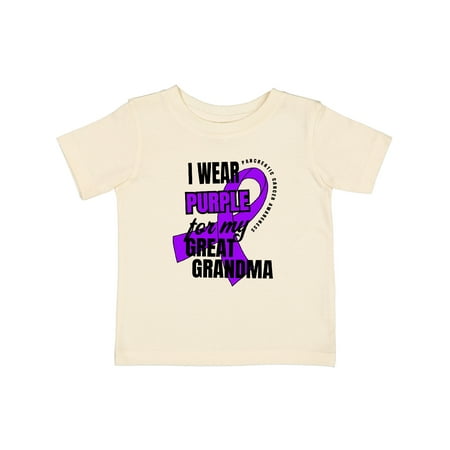 

Inktastic I Wear Purple for My Great Grandma Pancreatic Cancer Awareness Gift Baby Boy or Baby Girl T-Shirt