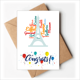thumbnail image 1 of Francia Paris Torre Eiffel * wordcloud Sobre de la Carta de felicitación de la tarjeta de matrimonio, 1 of 4