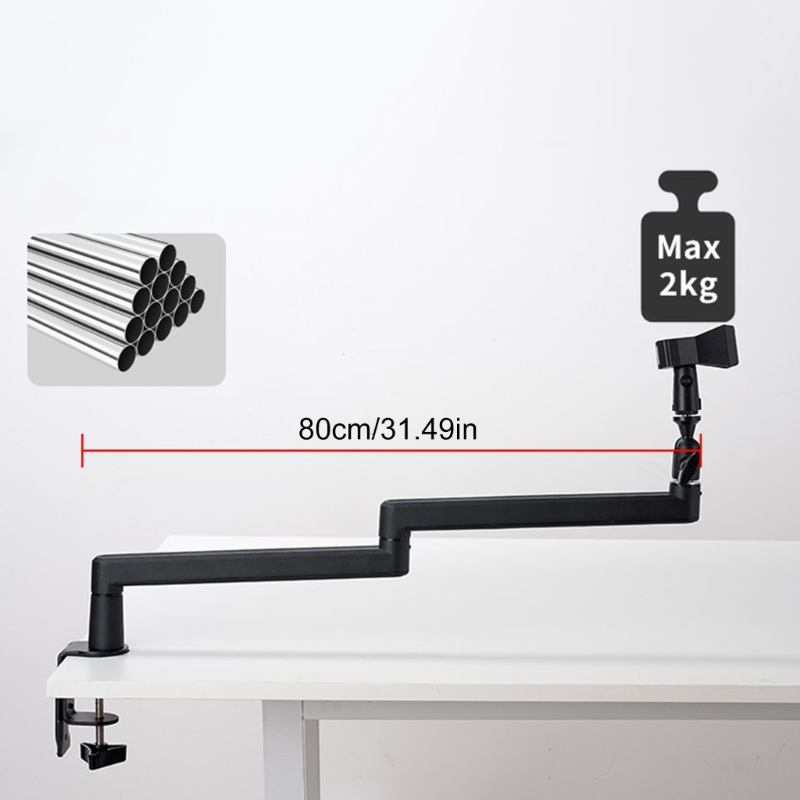 Aluminum Desktop Mic Arm Stand Rotatable Boom Arm Mic Stand Adjustable Desk